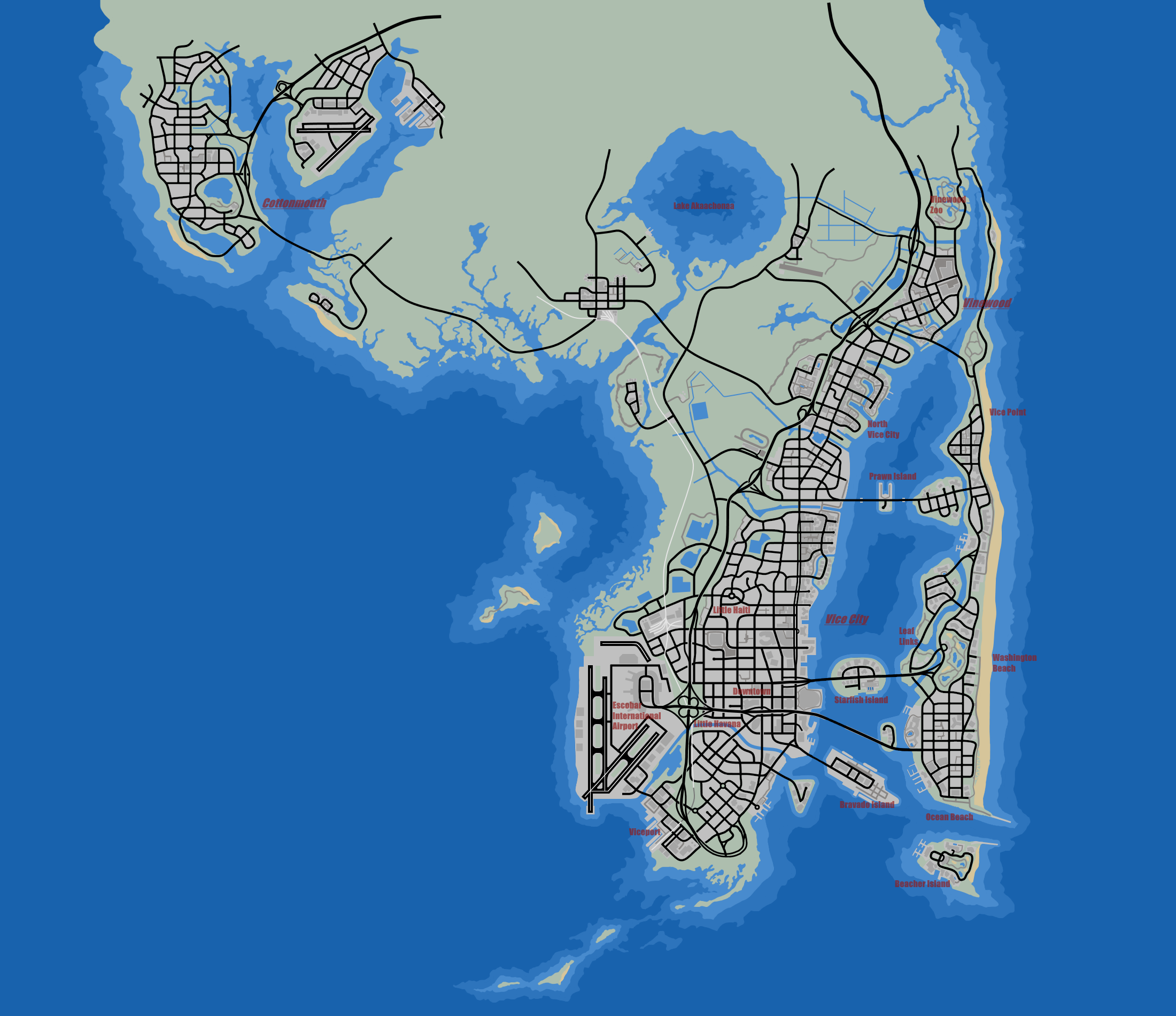 Gta Vice City Gta Vice City Map - Vrogue