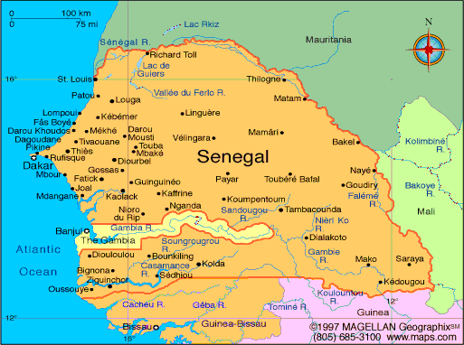 Senegal Map | Infoplease