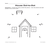 House Dot-to-Dot Printable (Pre-K - 1st Grade) - TeacherVision.com