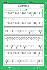 Number Sequences: Counting by 1 - Math Practice Worksheet (Grade 1 ...