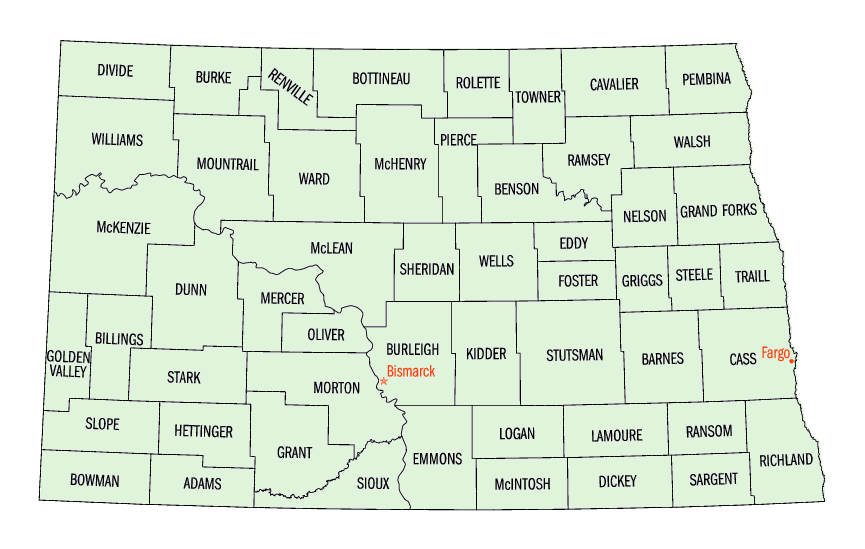 North Dakota: Black or African American persons, percent, 2000