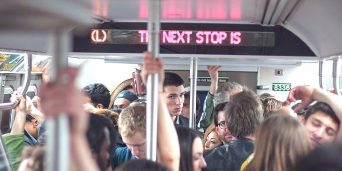 new york subway crowded