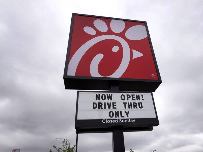 Chick-fil-A, closed Sunday