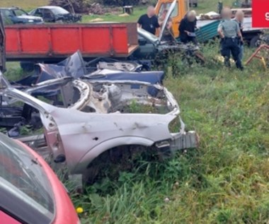 Służby odkryły nielegalne składowisko samochodów. Zdemontowane części palono