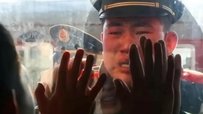 Chinese soldier crying. 