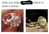 when you order when it arrives Nenya online vs.