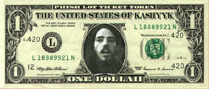 THE UNIIED STAIESOF KASHYYR THIS NOTE I5 LEGAL TENDER TOR ALL HEADY NUGS &VEGGIES L 18889921 N WASHINGTON, D.G 420 420L L18 8 8 9 9 21 N