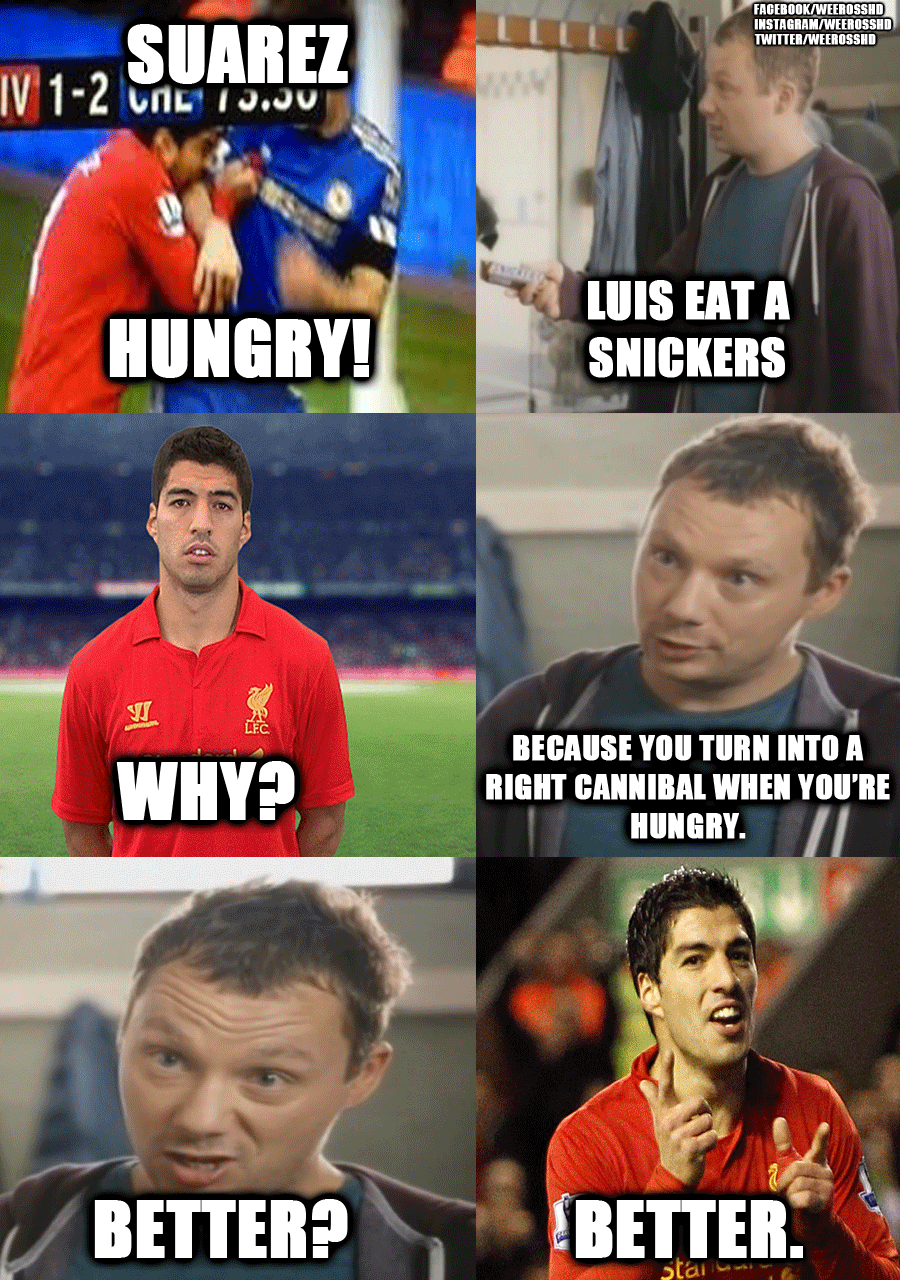 Suarez Snickers Snickers Hungry Commercials Know Your Meme