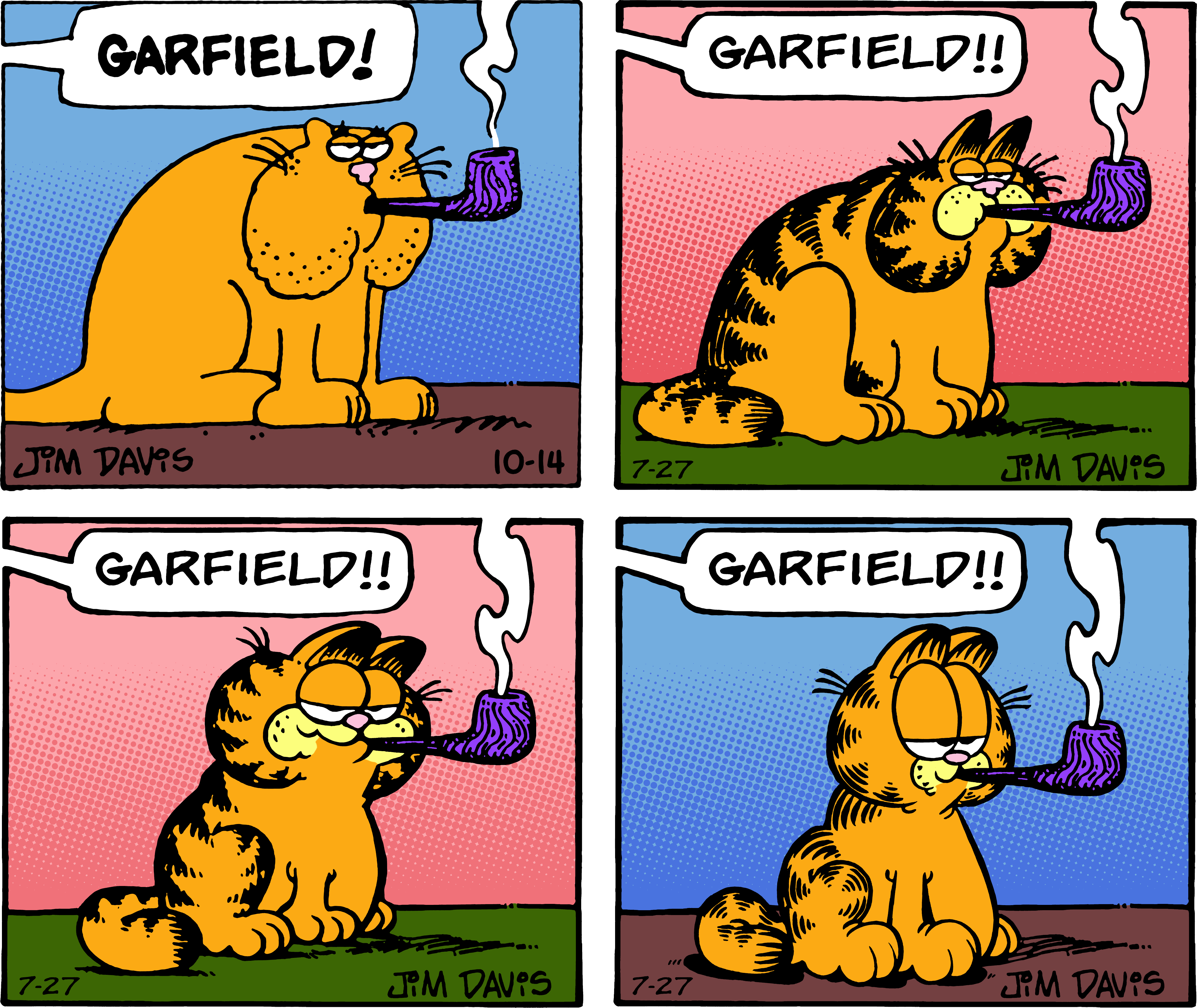 GARFIELD! GARFIELD!! JIM DAVRS 10-14 7-27 JPM DAVIS GARFIELD!! GARFIELD!! 7-27 JIM DAVIS 7-27 JM DAVIS