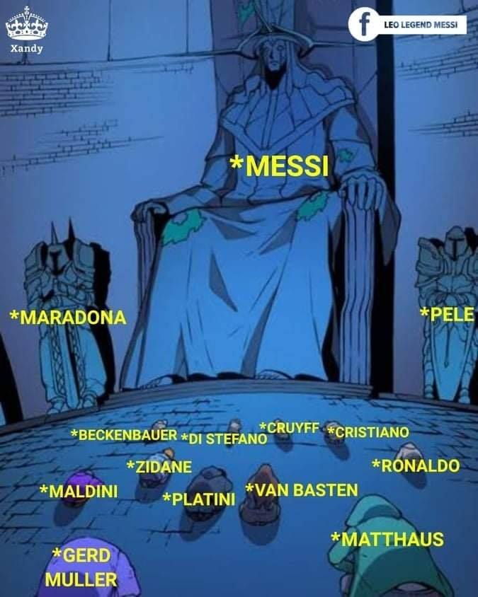 f f LEO LEGEND MESSI Xandy *MESSI *MARADONA *PELE *CRUYFF CRISTIANO *BECKENBAUER *DI STEFANO *ZIDANE *RÓNALDO *MALDINI *VAN BASTEN *PLATINI *MATTHAUS *GERD MULLER