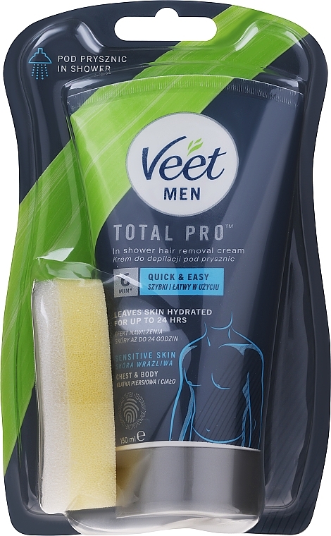 Men Shower Depilatory Cream for Sensitive Skin - Veet Men Silk & Fresh Hair Removal Cream