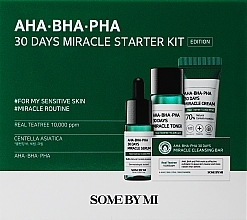 مجموعة Some By Mi AHA BHA PHA 30 Days Miracle Mini Set (soap/30ml + ton/mini/30ml + ser/mini/10ml + f/cr/mini/20g)	