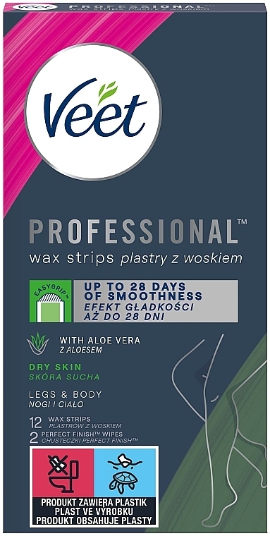 Wax Strips for Dry Skin with Aloe Vera - Veet