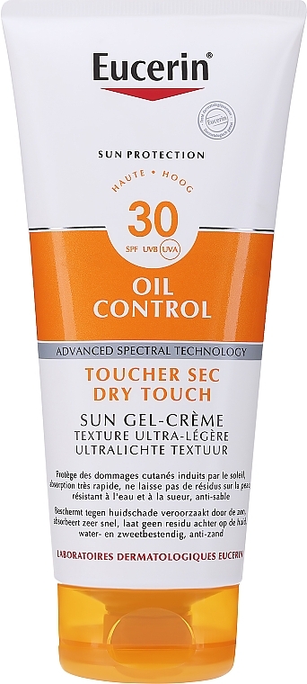 كريم جل للجسم - Eucerin Sun Protection Sensitive Protect Sun Gel-Cream Dry Touch SPF 30