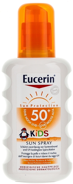 بخاخ واقي من الشمس للأطفال بعامل حماية من الأشعة فوق البنفسجية SPF 50	 - Eucerin Kids Sun Spray 50+