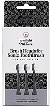 Replaceable Electric Toothbrush Heads, grey Spotlight Oral Care Sonic Head Replacements In Graphite Grey