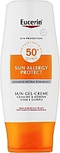 كريم جل واقٍ من الشمس للجسم بعامل حماية SPF 50 للبشرة المعرضة للحساسية الشمسية Eucerin Sun Allergy Protection Sun Creme-Gel SPF 50