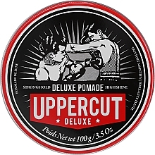 دهان تصفيف الشعر قوي التثبيت Uppercut Deluxe Pomade Barber Tin