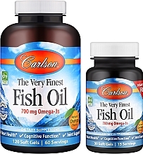 Fish Oil Dietary Supplement, orange flavor Carlson Labs The Very Finest Fish Oil