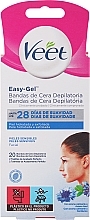 Face Wax Strips with Almond Oil Veet Easy-Gel