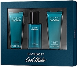 Davidoff Cool Water المجموعة (edt/40 ml + sh/gel/50 ml + ash/balm/50 ml)