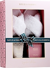 Set Baylis & Harding Jojoba, Vanilla & Almond Oil (f/lot/140ml + bath/salt/100g + slippers)