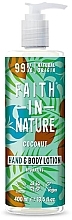 "لوشن لليدين والجسم "جوز الهند Faith in Nature Coconut Hydrating Hand & Body Lotion	