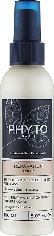 Heat Protection Spray for Damaged & Brittle Hair - Phyto Thermo-Protective Spray Damaged, Brittle Hair