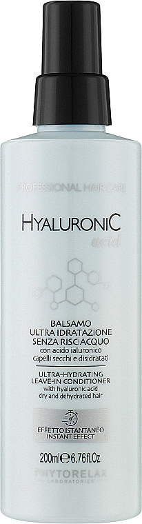 Ultra-Moisturizing & Smoothing Conditioner with Hyaluronic Acid - Phytorelax Laboratories Hyaluronic Acid Ultra-Hydrating Leave-In Conditioner