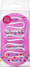 Quick Dry Compact Hair Brush, pink Rolling Hills Compact Brush Maze