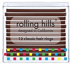 Hair Rings Set Rolling Hills Classic Hair Rings Brown