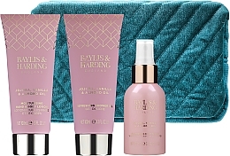 Set Baylis & Harding Jojoba, Vanilla & Almond Oil (spray/100ml + sh/gel/100ml + b/lot/100ml + bag/1pcs)