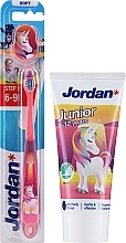 Set 6-12 jaar, eenhoorn Jordan Junior (tandpasta/50ml + tandenborstel/1pc)	