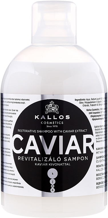 Shampooing à l'extrait de caviar noir - Kallos Cosmetics Caviar Shampoo