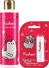 Set Pusheen Merry Christmas (baume à lèvres/3.8g + gel douche/200ml)