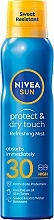 Spray de bronzage solaire SPF30 NIVEA Sun Protect & Dry Touch Refreshing Mist SPF30