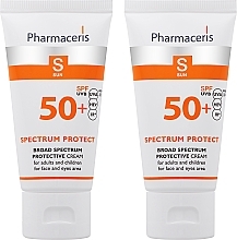 Set Pharmaceris S Beschermende Crème met Breed Spectrum SPF50+ (f/cr/2x50ml)