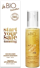 Natuurlijke Voedende Lichaamsolie BeBio Start Your Safe Tanning Natural Oil With Golden Particles