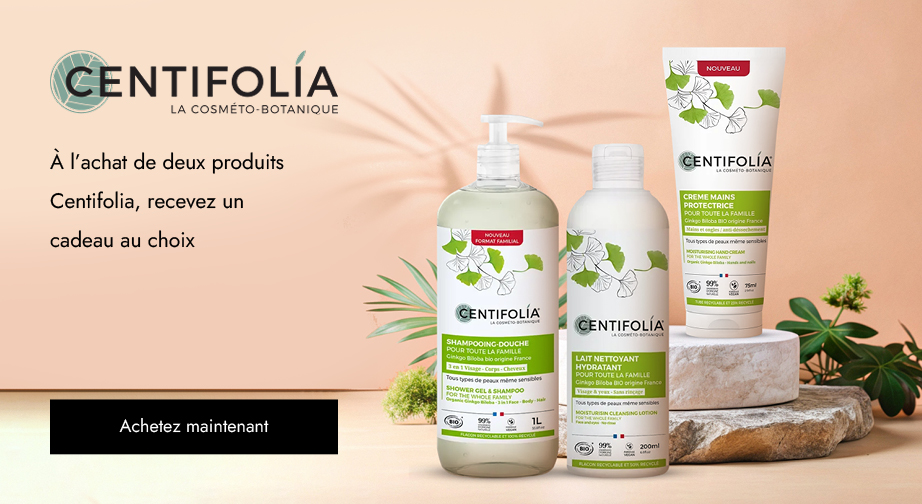 À l'achat de deux produits Centifolia, recevez un cadeau au choix