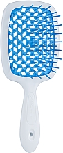 Brosse à cheveux, blanc- bleu Janeke Superbrush