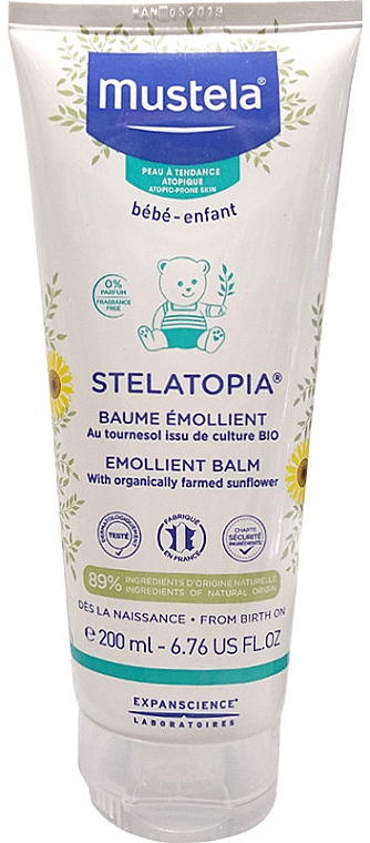 Baume à l'extrait de prune pour visage et corps - Mustela Stelatopia Emollient Balm With Sunflower