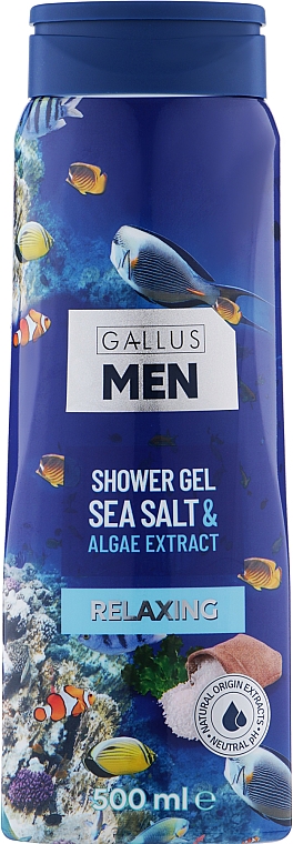 Duschgel für Männer mit Meersalz und Meeresalgenextrakt - Gallus Men Sea Salt&Algae Extract Shower Gel