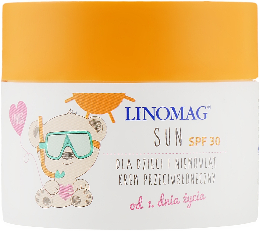 Crème solaire à l'huile de lin pour enfants, SPF 30 - Linomag Sun Cream SPF 30