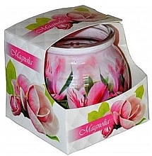 Kerze im Glas Admit Candle In Glass Cover Magnolia