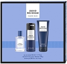 David Beckham Classic Blue Coffret (eau de toilette/50ml + déodorant/150ml + gel douche/200ml)