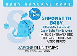 Savon bio pour enfants, Fleurs de riz Sapone Di Un Tempo Organic Soap Baby Rice Flowers