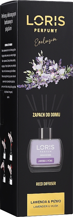 Raumerfrischer Lavendel und Moschus - Loris Parfum Reed Diffuser Lavender & Musk