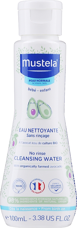 Eau nettoyante à l'extrait d’avocat pour visage et corps - Mustela Cleansing Water No-Rinsing With Avocado