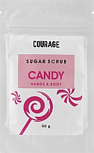 Gommage au sucre et huile d'olive pour corps et mains Courage Candy Hands & Body Sugar Scrub (recharge)