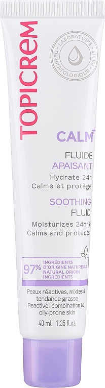 Fluide apaisant pour visage - Topicrem Calm+ Ultra Moisturizing Soothing Fluid